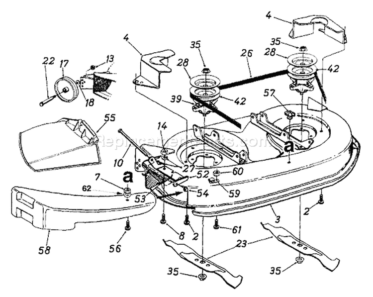 Page B Diagram and Parts List for 13AD674G401 1999 Yard Man Lawn Tractor